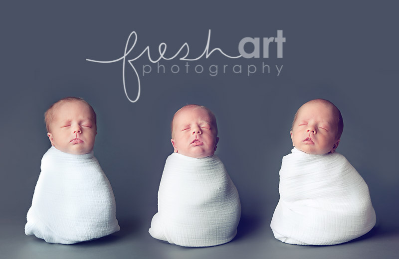 st. louis newborn triplet twins photography