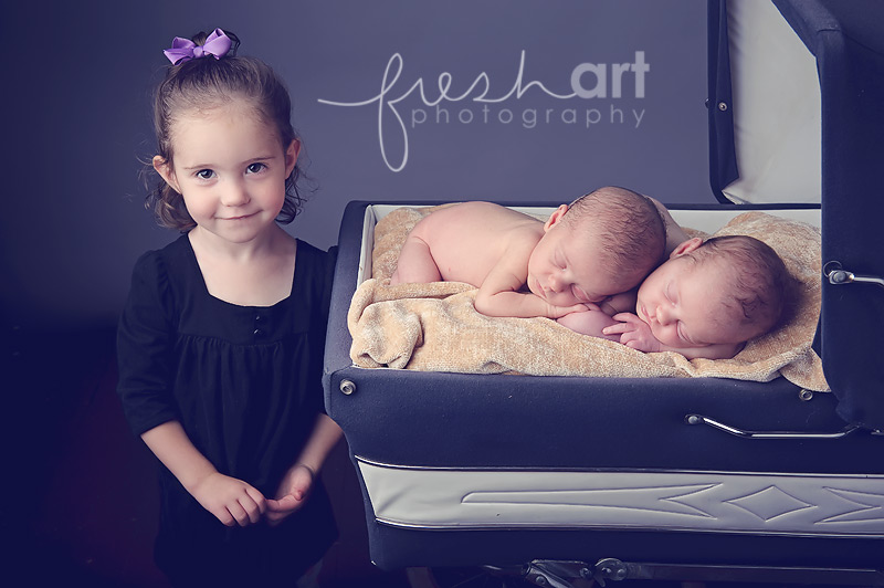 Azelie and Cami | St. Louis Newborn Twin Photographers