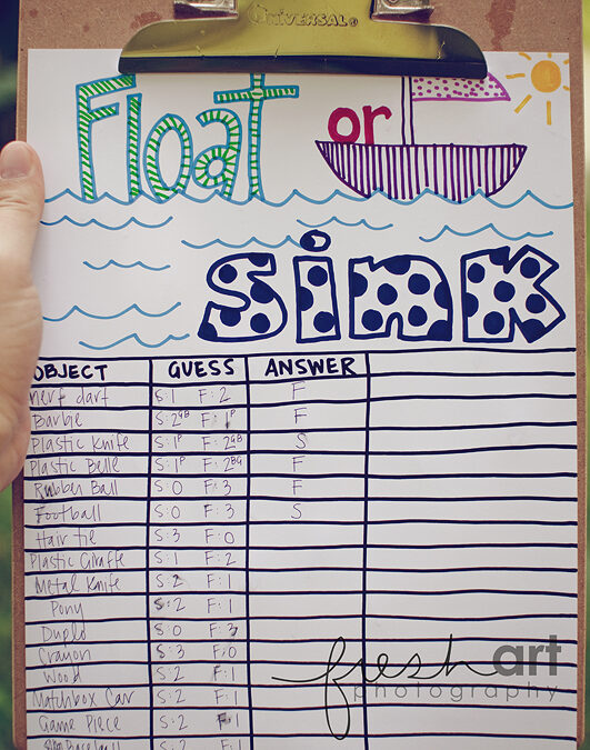 our sink-float experiment