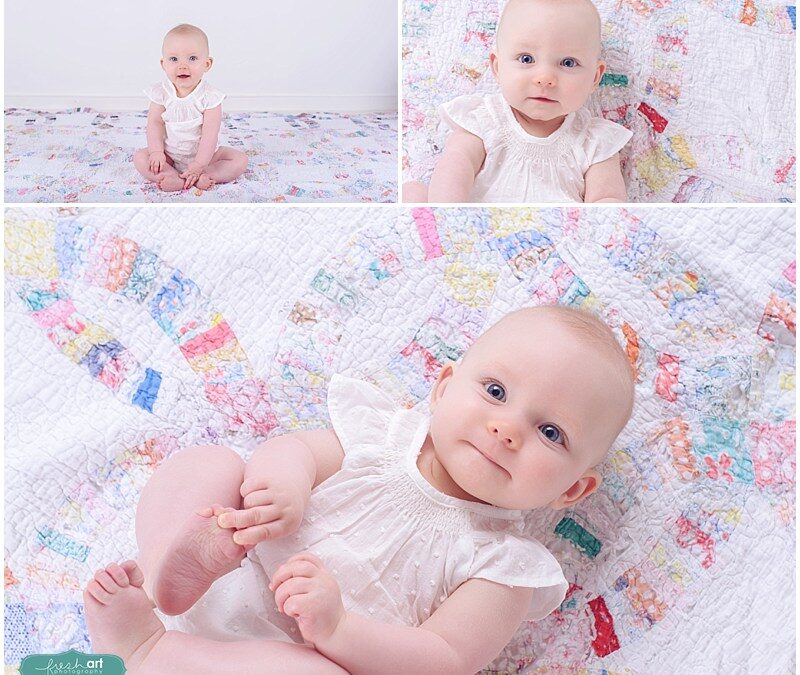 Makenna is sitting up | St. Louis Baby Photography