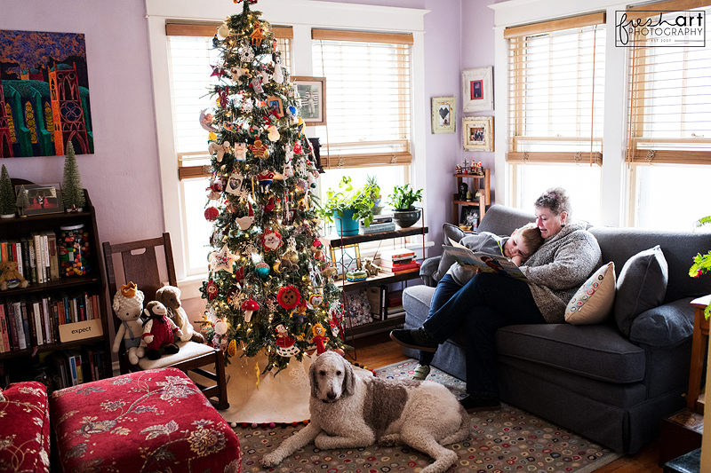 Donna and Sam at Christmastime | St. Louis Family Photographer